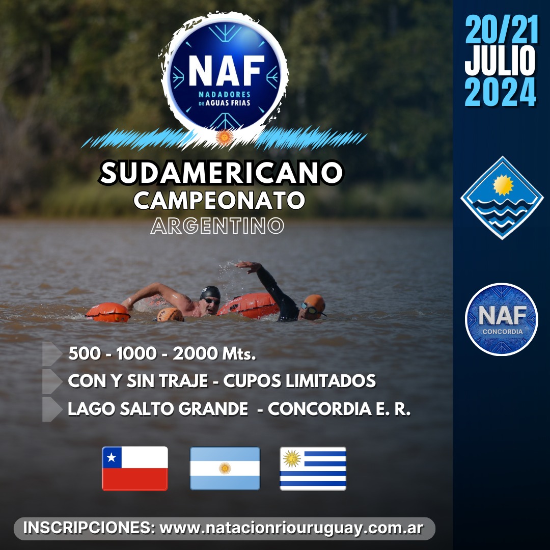 CAMPEONATO SUDAMERICANO DE NATACIÓN EN AGUAS FRÍAS EN LA RECTA FINAL
